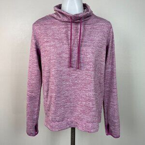 J. Crew Sweatshirt XS Pink Cowl Neck Athletic Pullover Long Sleeve Top Women's